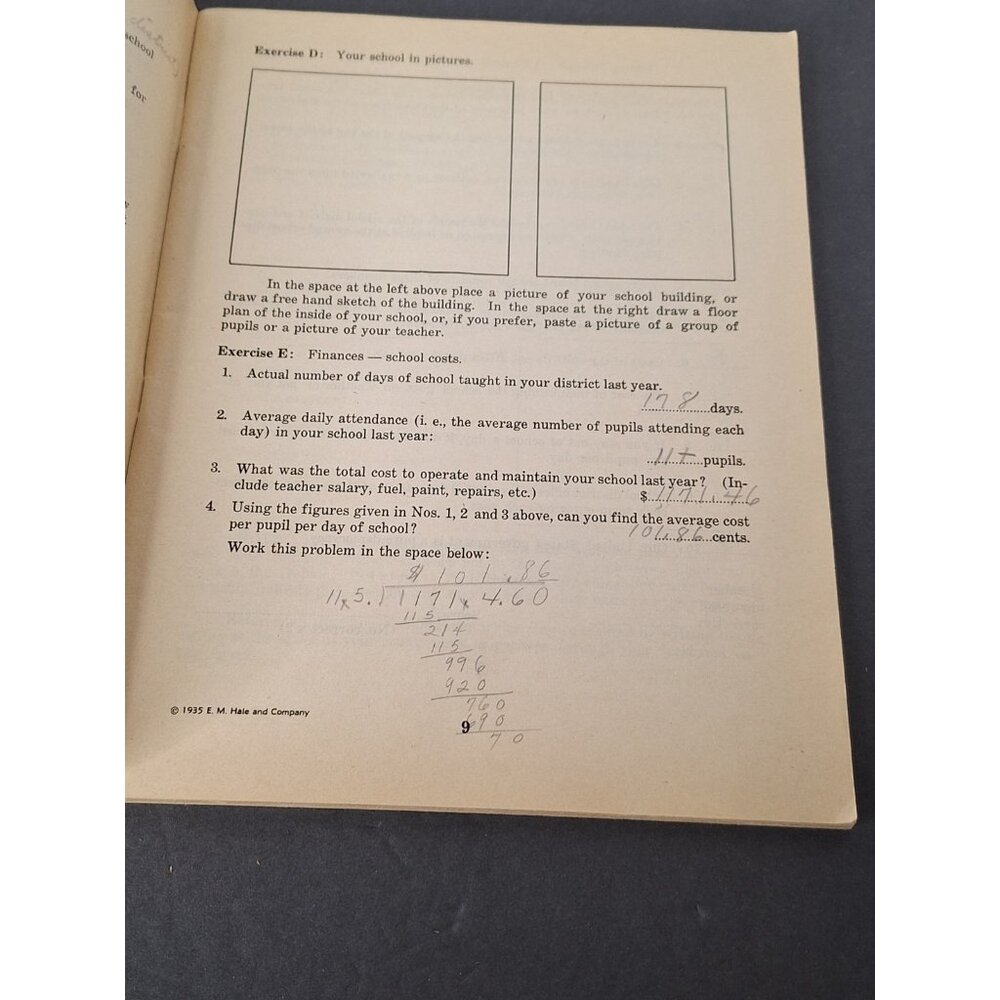 The Learning Cycle Practice Books My Government 1936 E.M. Hale and Company - Picture 6 of 11